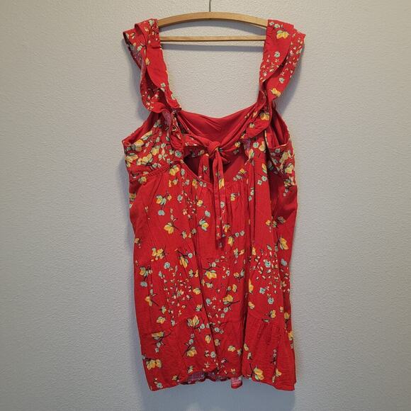 Lemon Print Linen Blend Mini Dress - Picture 3 of 7